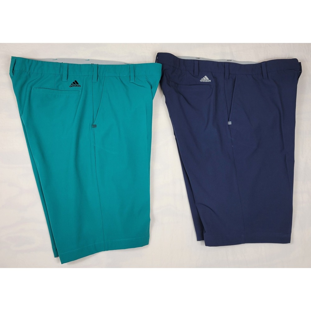 Lot of 2 Adidas Ultimate 365 Golf Shorts Mens 36 Navy Blue Teal Performance